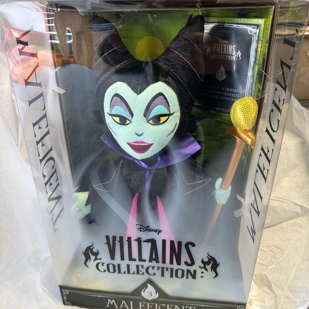 2 Disney maleficent plush doll NIB (two)